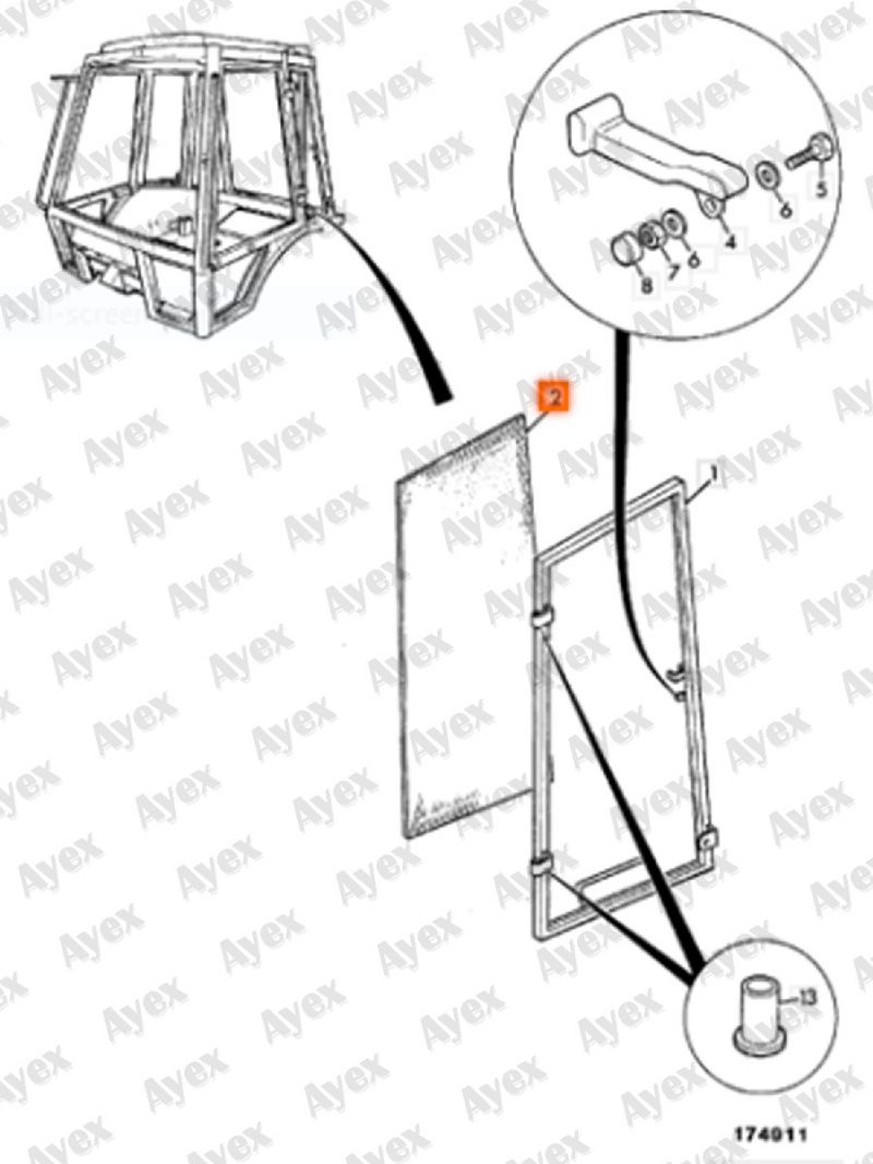 827/20270 - Kapı Pencere Camı  sol